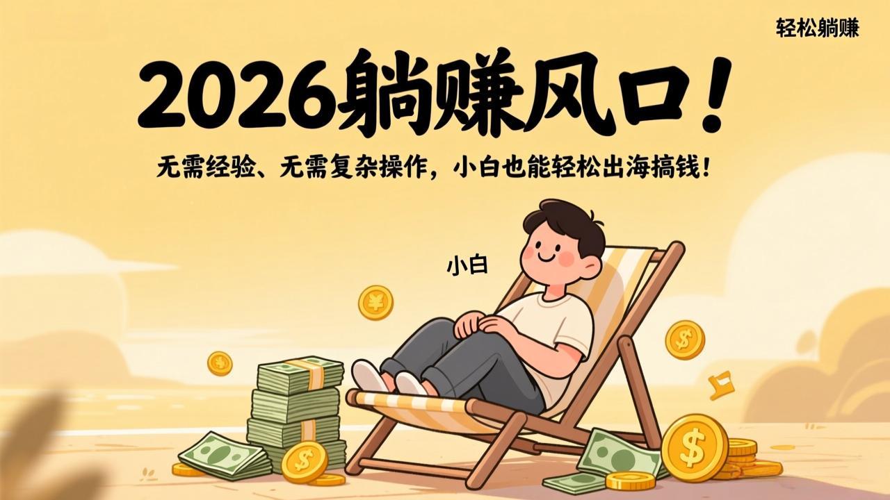 2026躺赚风口！无需经验、无需复杂操作，小白也能轻松出海搞钱！-千汇网创