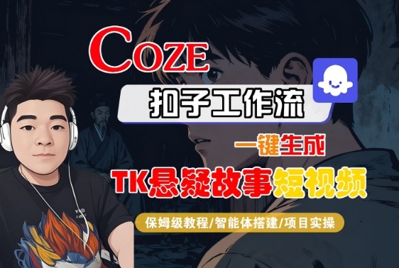 Coze扣子智能体工作流一键生成“TK悬疑故事“短视频，全流程保姆级教学-千汇网创