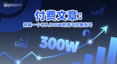 付费文章：拆解一个年入300W的喜马拉雅账号-千汇网创