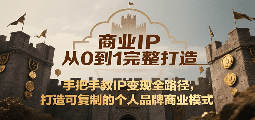 商业IP从0到1完整打造，手把手教IP变现全路径，打造可复制的个人品牌商业模式-千汇网创
