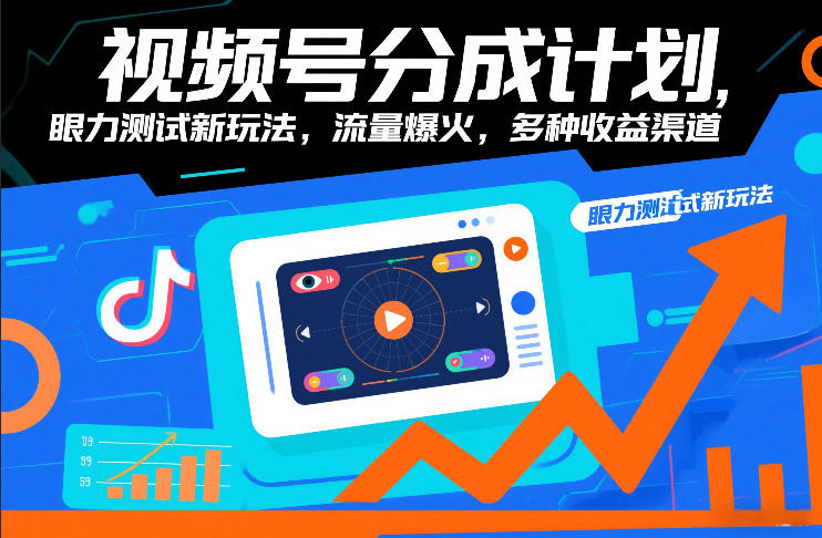 视频号分成计划，眼力测试新玩法，流量爆火，多种收益渠道-千汇网创