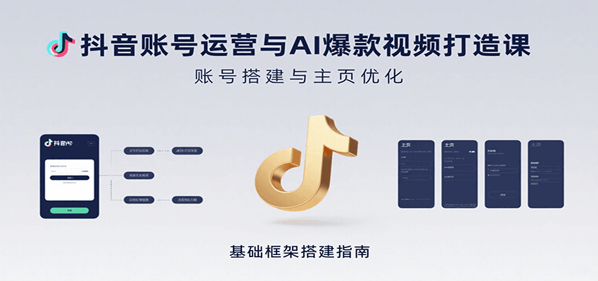 抖音账号运营与AI爆款视频打造课：含账号搭建、运营及多种AI特效视频制作方法-千汇网创