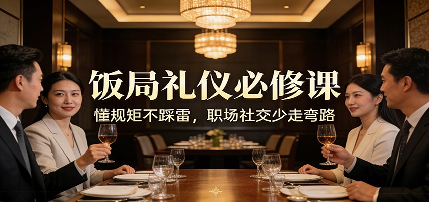公众号收费文章：《饭局礼仪必修课：懂规矩不踩雷，职场社交少走弯路》-千汇网创