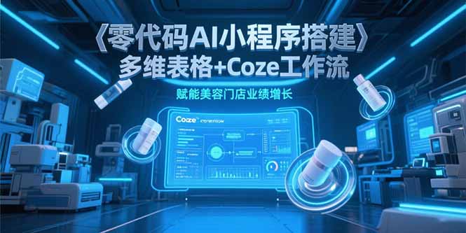零代码AI小程序搭建，多维表格+Coze工作流，赋能美容门店业绩增长-千汇网创