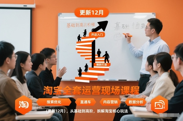 淘宝全套运营现场课程(更新12月)，从基础到高阶，拆解淘宝核心玩法-千汇网创