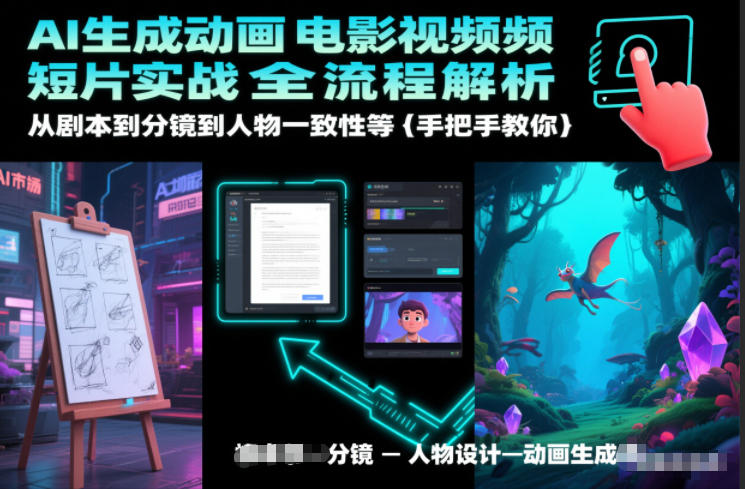 AI生成动画电影视频短片实战全流程解析，从剧本到分镜到人物一致性等手把手教你-千汇网创