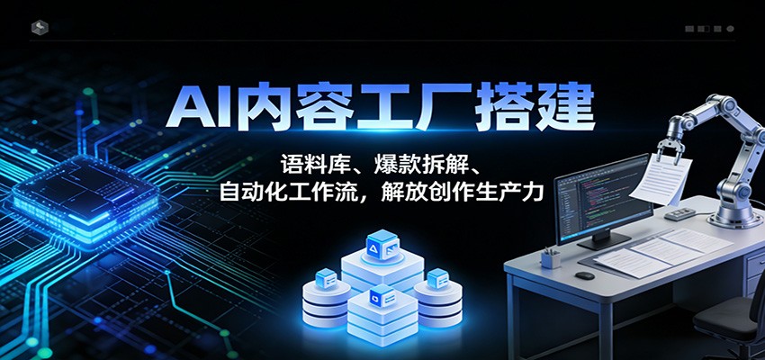 AI内容工厂搭建：语料库、爆款拆解、自动化工作流，解放创作生产力-千汇网创