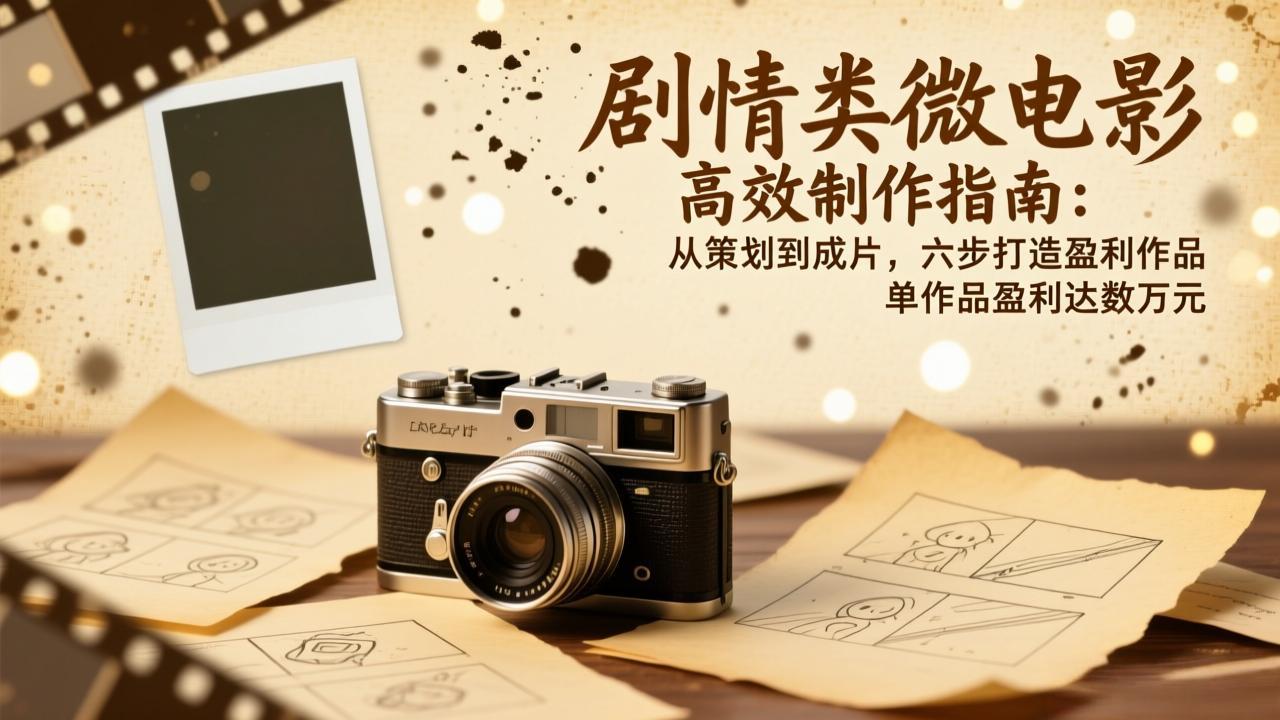 剧情类微电影高效制作指南：从策划到成片，六步打造盈利作品，单作品盈利达数万元-千汇网创
