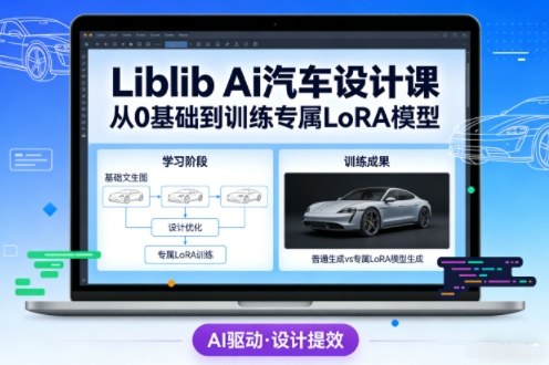 Liblib Ai汽车设计课,从0基础文生图,到教你训练专属设计和风格LoRA模型-千汇网创