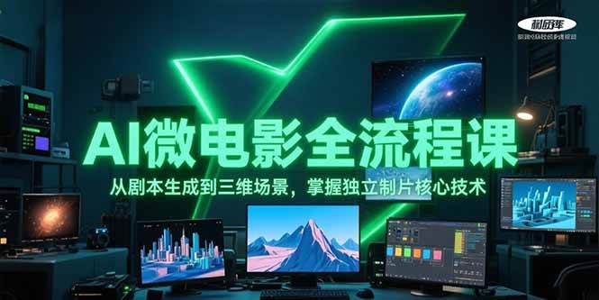 AI微电影全流程课，从剧本生成到三维场景，掌握独立制片核心技术-千汇网创