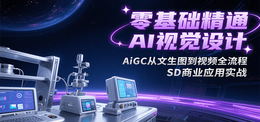 零基础精通AI视觉设计，AiGC从文生图到视频全流程，SD商业应用实战-千汇网创