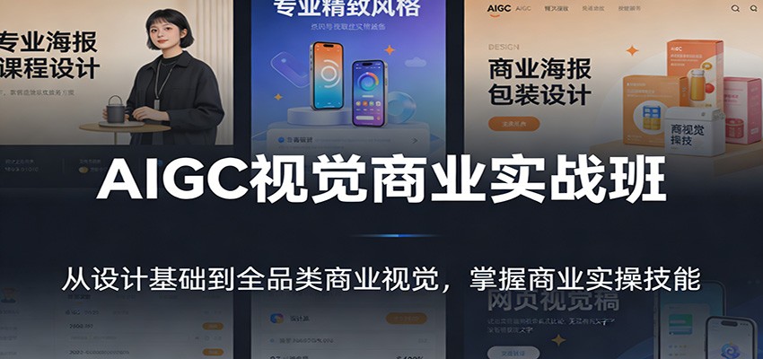 AIGC视觉商业实战班：从设计基础到全品类商业视觉，掌握商业实操技能-千汇网创