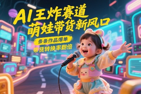AI王炸赛道，萌娃带货新风口，条条作品爆单，带货转换率翻倍，核心逻辑拆解-千汇网创