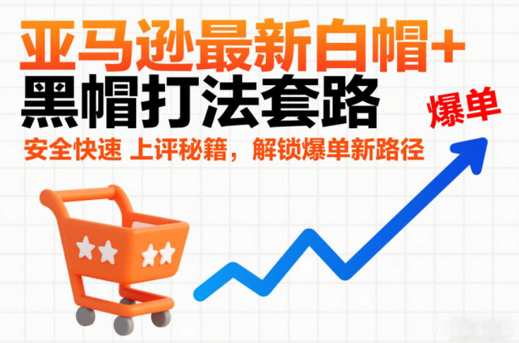 亚马逊最新白帽+黑帽打法套路，安全快速上评秘籍，解锁爆单新路径-千汇网创