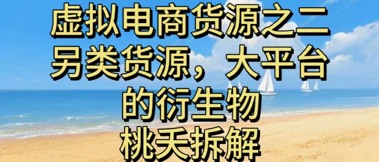 虚拟电商之二—另类的货源，大平台的衍生物-千汇网创
