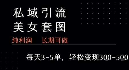 私域卖套图每天3-5单   每单利润99-2张+-千汇网创