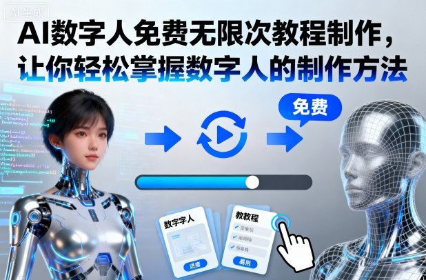 AI数字人免费无限次教程制作，让你轻松掌握数字人的制作方法-千汇网创