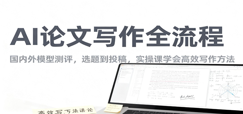 AI论文写作全流程，国内外模型测评，选题到投稿，实操课学高效写作方法-千汇网创