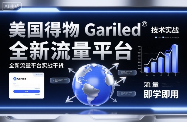 美国得物Gariled技术实战，全新流量平台​实战干货，即学即用-千汇网创