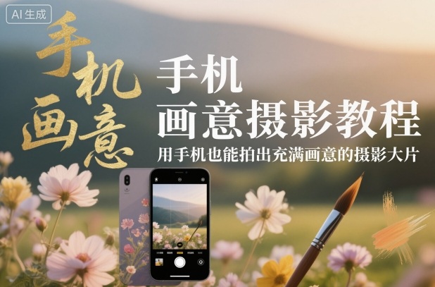 手机画意摄影教程，用手机也能拍出充满画意的摄影大片-千汇网创