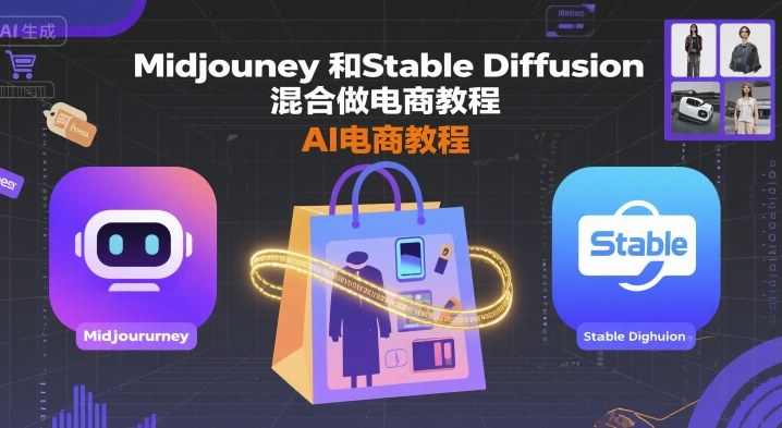 Midjourney和Stable Diffusion混合做电商教程-ai电商教程-千汇网创