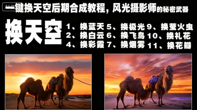 一键换天空后期合成教程，风光摄影师的秘密武器-千汇网创