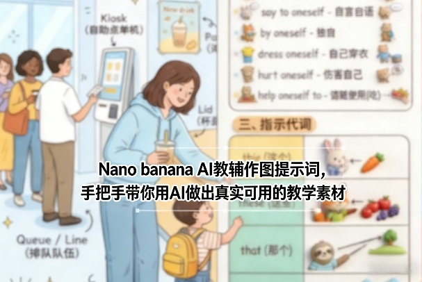 Nano banana AI教辅作图提示词，手把手带你用AI做出真实可用的教学素材-千汇网创