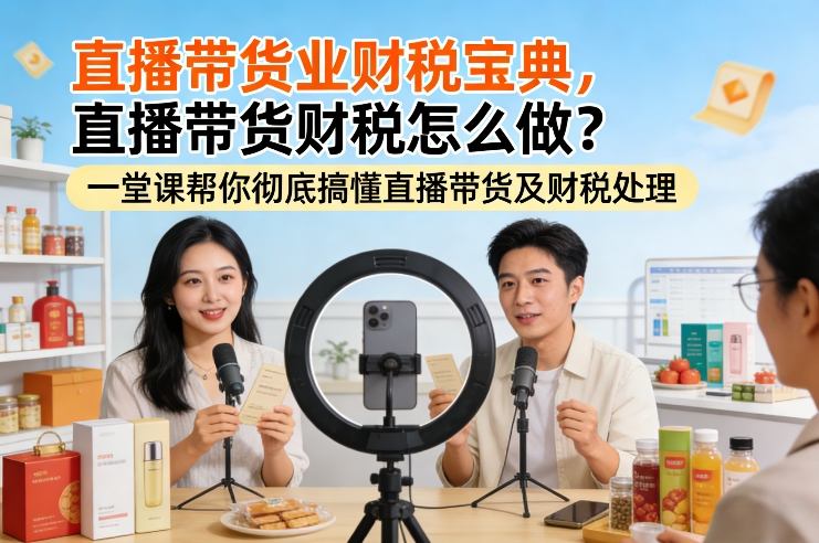 直播带货业财税宝典，直播带货财税怎么做？一堂课帮你彻底搞懂直播带货及财税处理-千汇网创