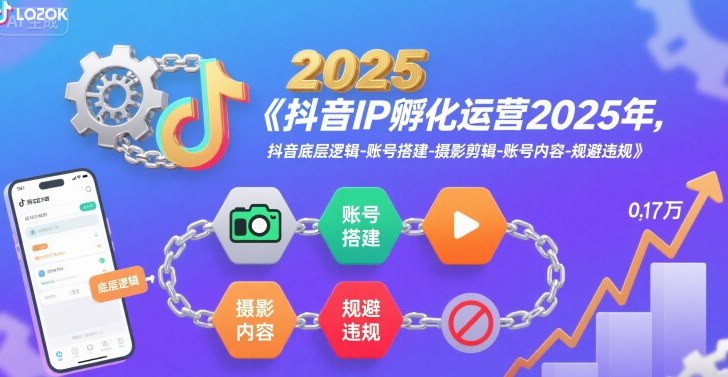 抖音IP孵化运营2025年，抖音底层逻辑-账号搭建-摄影剪辑-账号内容-规避违规-千汇网创