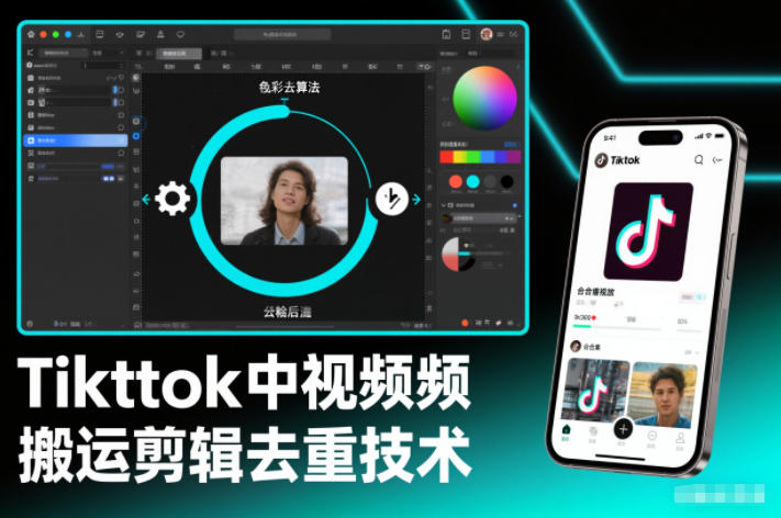 Tiktok中视频纯搬运剪辑去重技术，外来技术，自行测试-千汇网创