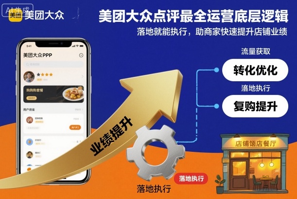 美团大众点评最全运营底层逻辑，落地就能执行，助商家快速提升店铺业绩-千汇网创