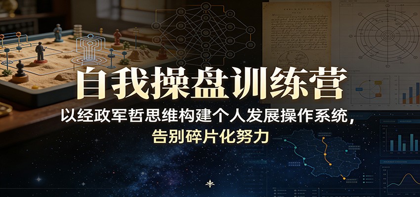 自我操盘训练营：以经政军哲思维构建个人发展操作系统，告别碎片化努力-千汇网创