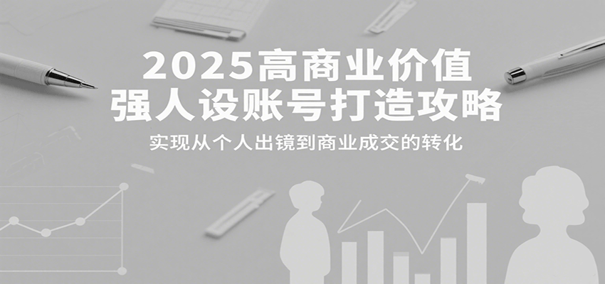 2025高商业价值强人设账号打造攻略，实现从个人出镜到商业成交的转化-千汇网创