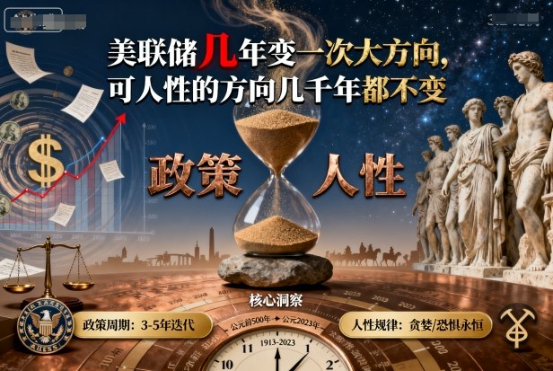 付费文章：美联储几年变一次大方向，可人性的方向几千年都不变-千汇网创