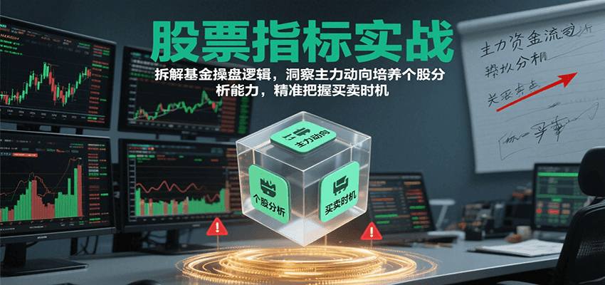股票指标实战，基金操盘逻辑拆解，洞察主力动向培养个股分析能力把握买卖时机(更新)-千汇网创