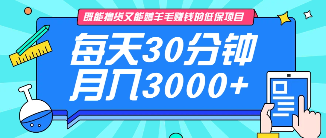 既能撸货又能赚钱的长期低保项目，每天30分钟，多号百分百稳定月入3000+！-千汇网创