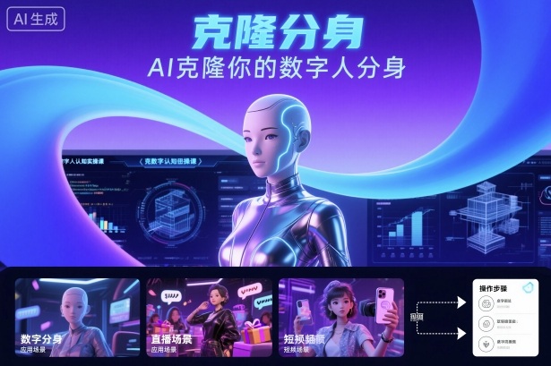 AI数字人认知实操课，克隆你的数字人分身-千汇网创