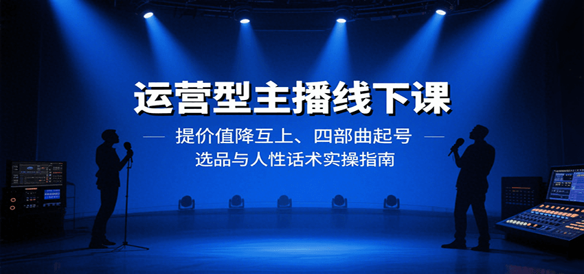 运营型主播线下课：提价值降互上、四部曲起号、选品与人性话术实操指南-千汇网创