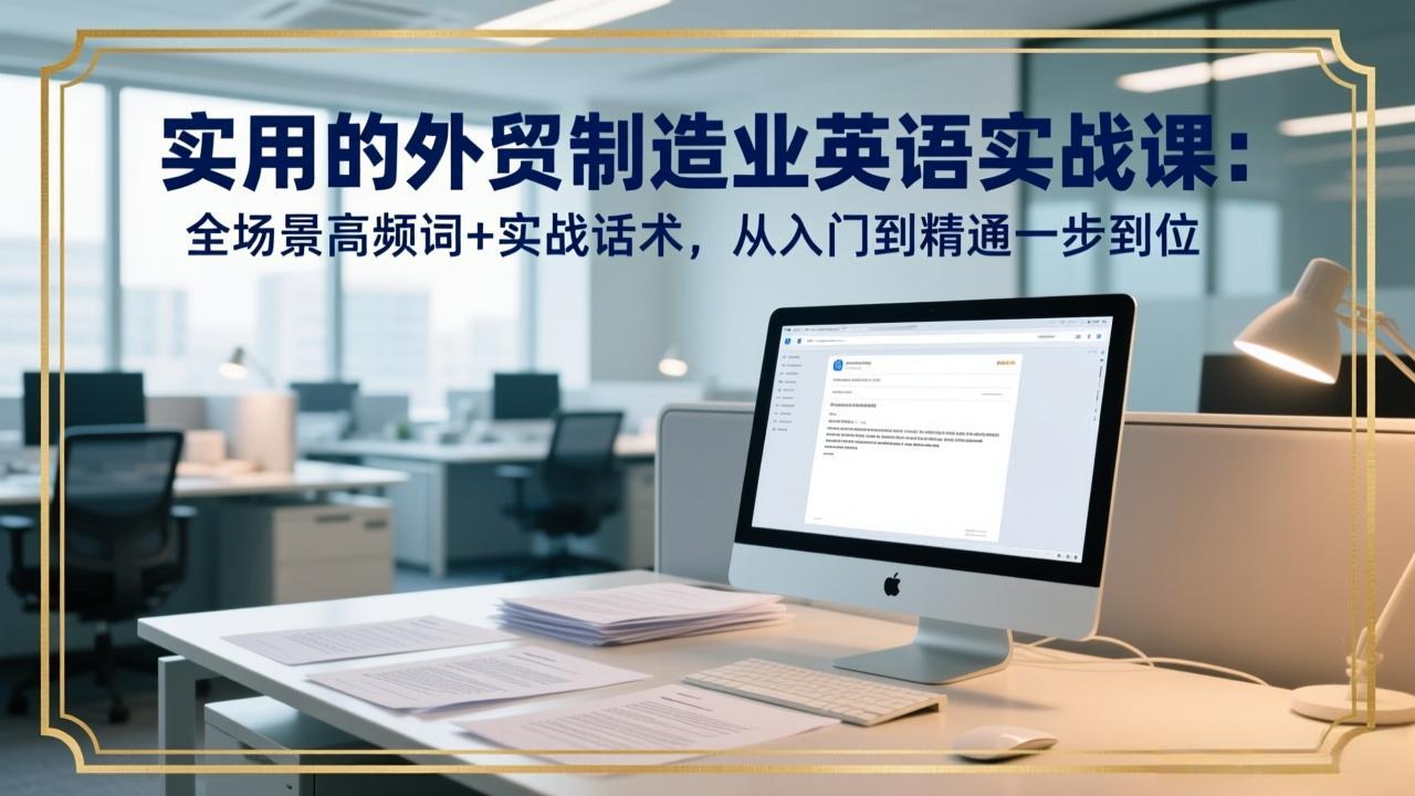 实用的外贸制造业英语实战课：全场景高频词+实战话术，从入门到精通一步到位-千汇网创