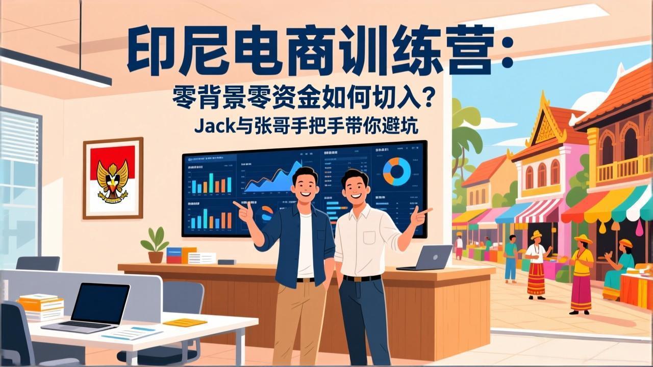 印尼电商训练营：零背景零资金如何切入？Jack与张哥手把手带你避坑-千汇网创
