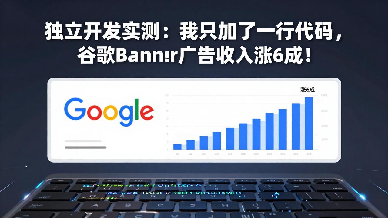 付费文章：独立开发实测：我只加了一行代码，谷歌Banner广告收入涨6成！-千汇网创