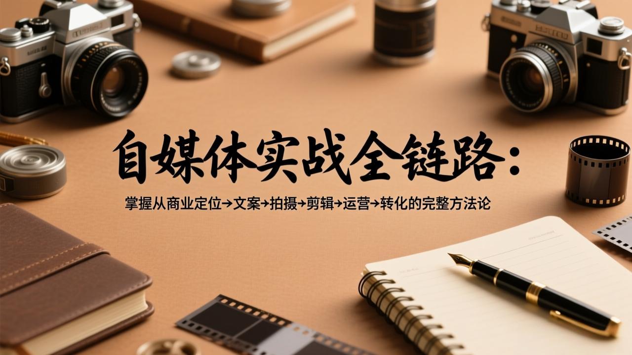 自媒体实战全链路：掌握从商业定位→文案→拍摄→剪辑→运营→转化的完整方法论-千汇网创