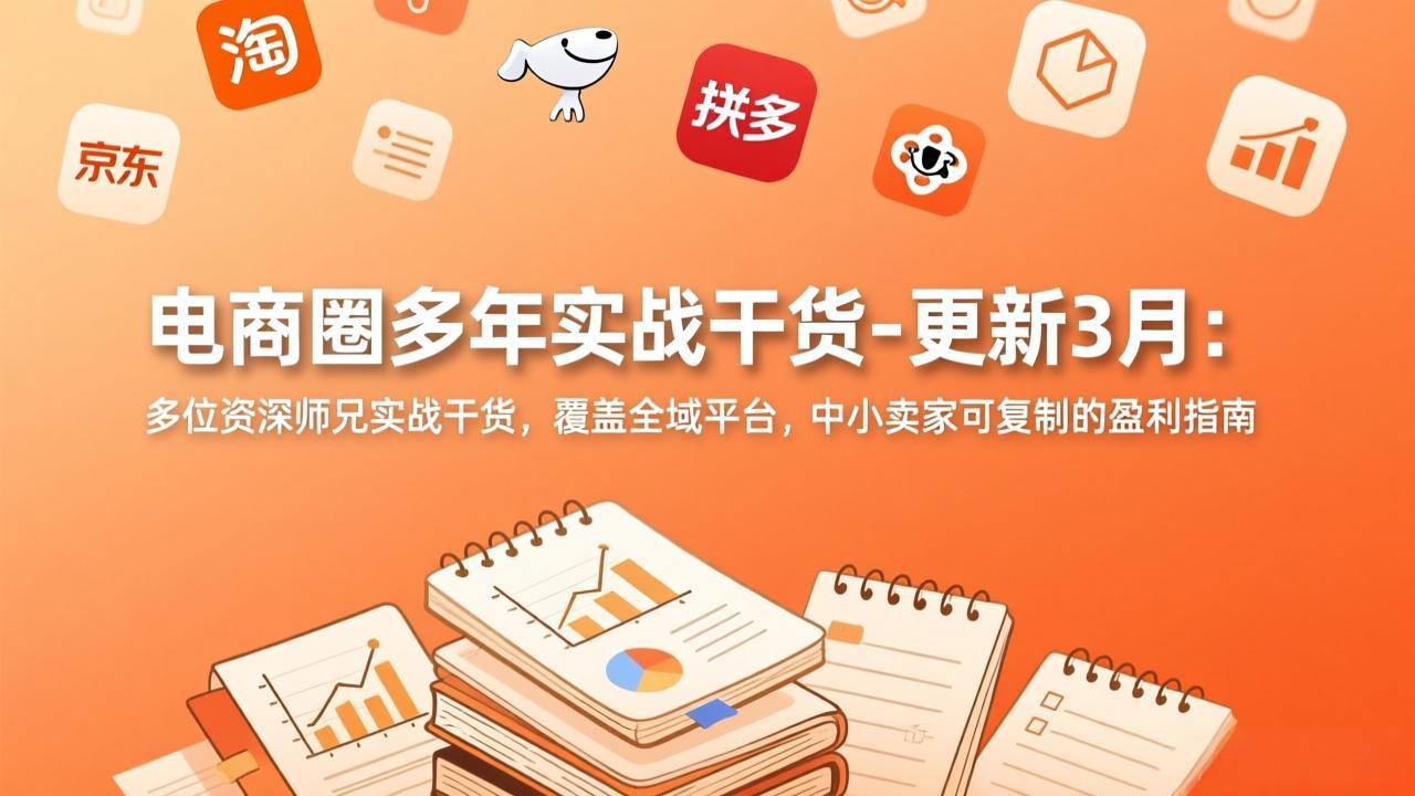 电商圈多年实战干货-更新3月：多位资深师兄实战干货，覆盖全域平台，中小卖家可复制的盈利指南-千汇网创