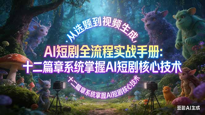 AI 短剧全流程实战手册：从选题到视频生成，十二篇章系统掌握 AI 短剧核心技术-千汇网创