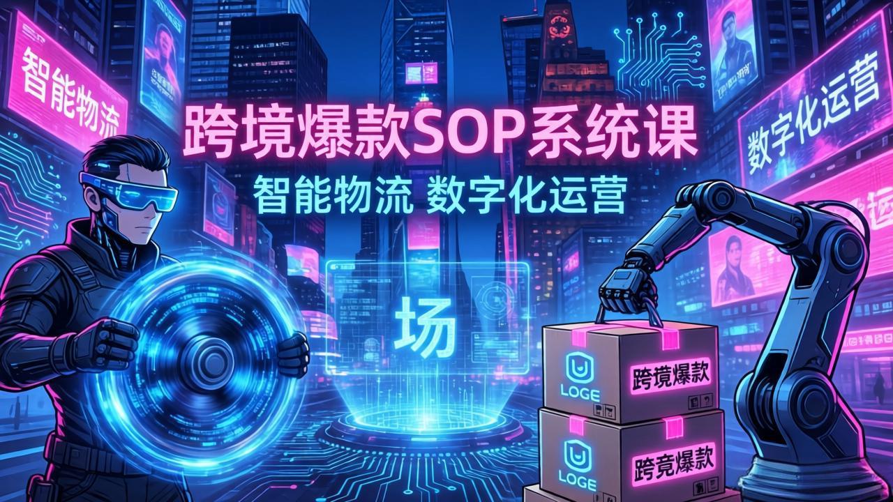 跨境爆款SOP系统课，“内容飞轮+精准投放+AI自动化”为核心，拆解“人×货×场”黄金公式-千汇网创