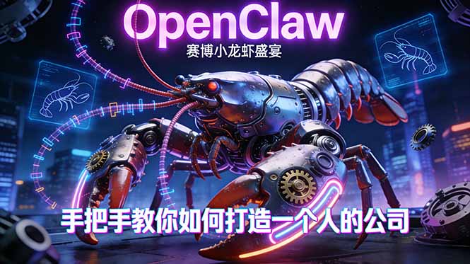 OpenClaw，小龙虾-从产品到爆款的成长之路，手把手教你如何打造一个人的公司-千汇网创