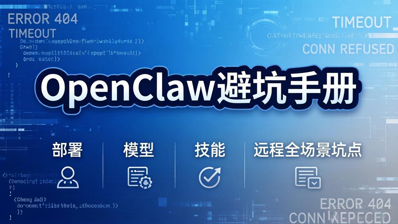 OpenClaw避坑手册：部署+模型+技能+远程全场景坑点，一次性给你说全，少走弯路-千汇网创