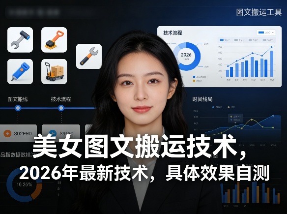 美女图文搬运技术，2026年最新技术，具体效果自测-千汇网创
