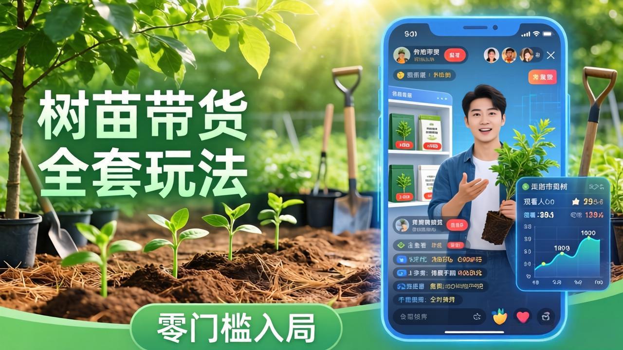 视频号AI树苗带货全套玩法：零门槛入局，掌握豆包、千问等AI工具制作树苗视频的全套流程-千汇网创