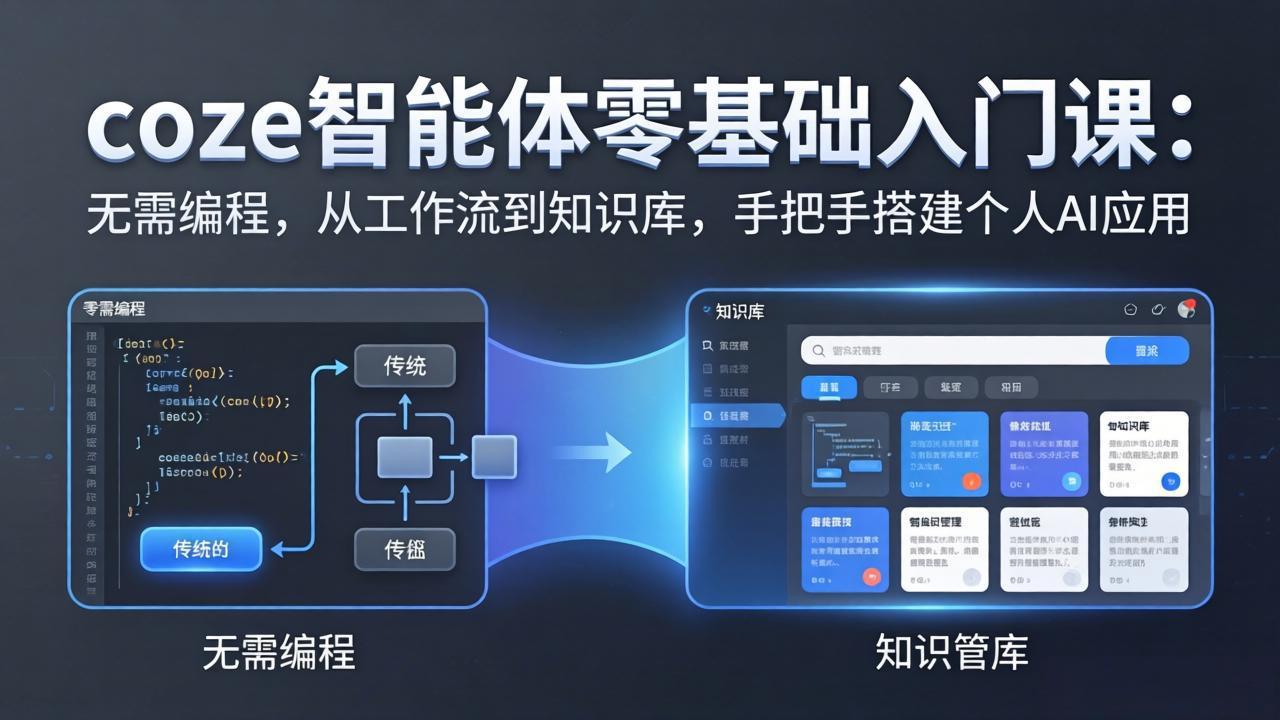 coze智能体零基础入门课：无需编程，从工作流到知识库，手把手搭建个人AI应用-千汇网创